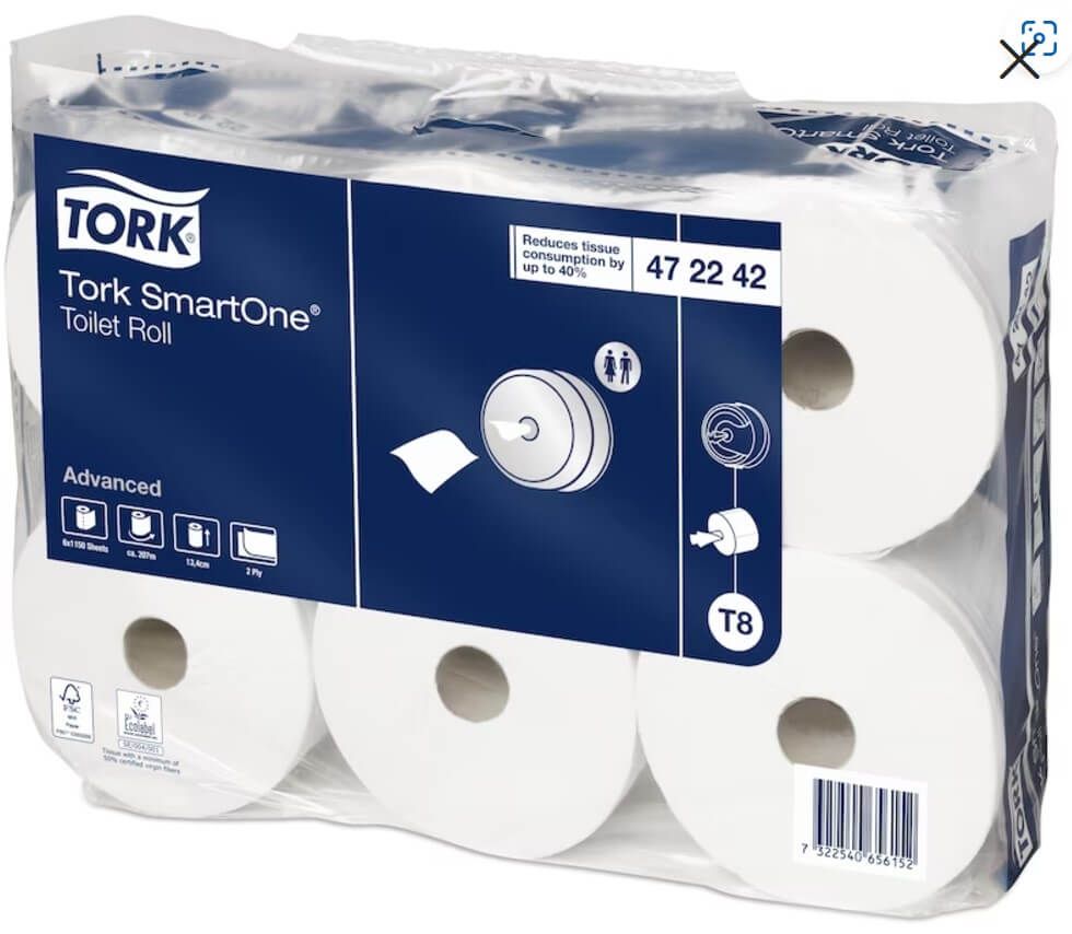 Tork SmartOne® 2 Ply Jumbo Rolls - White