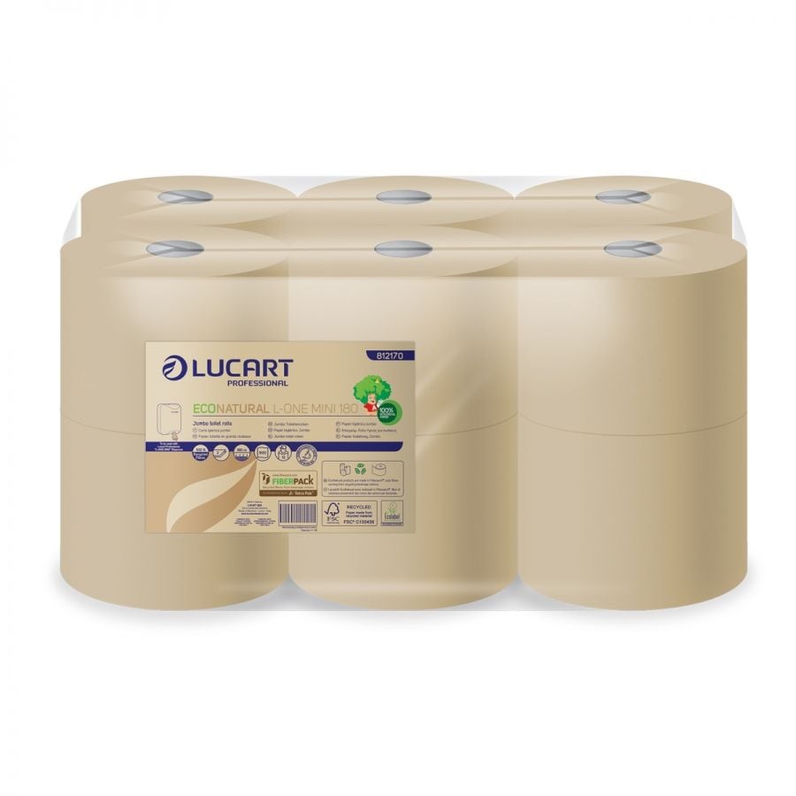 L-One EcoNatural Mini Toilet Roll 2 Ply 180M