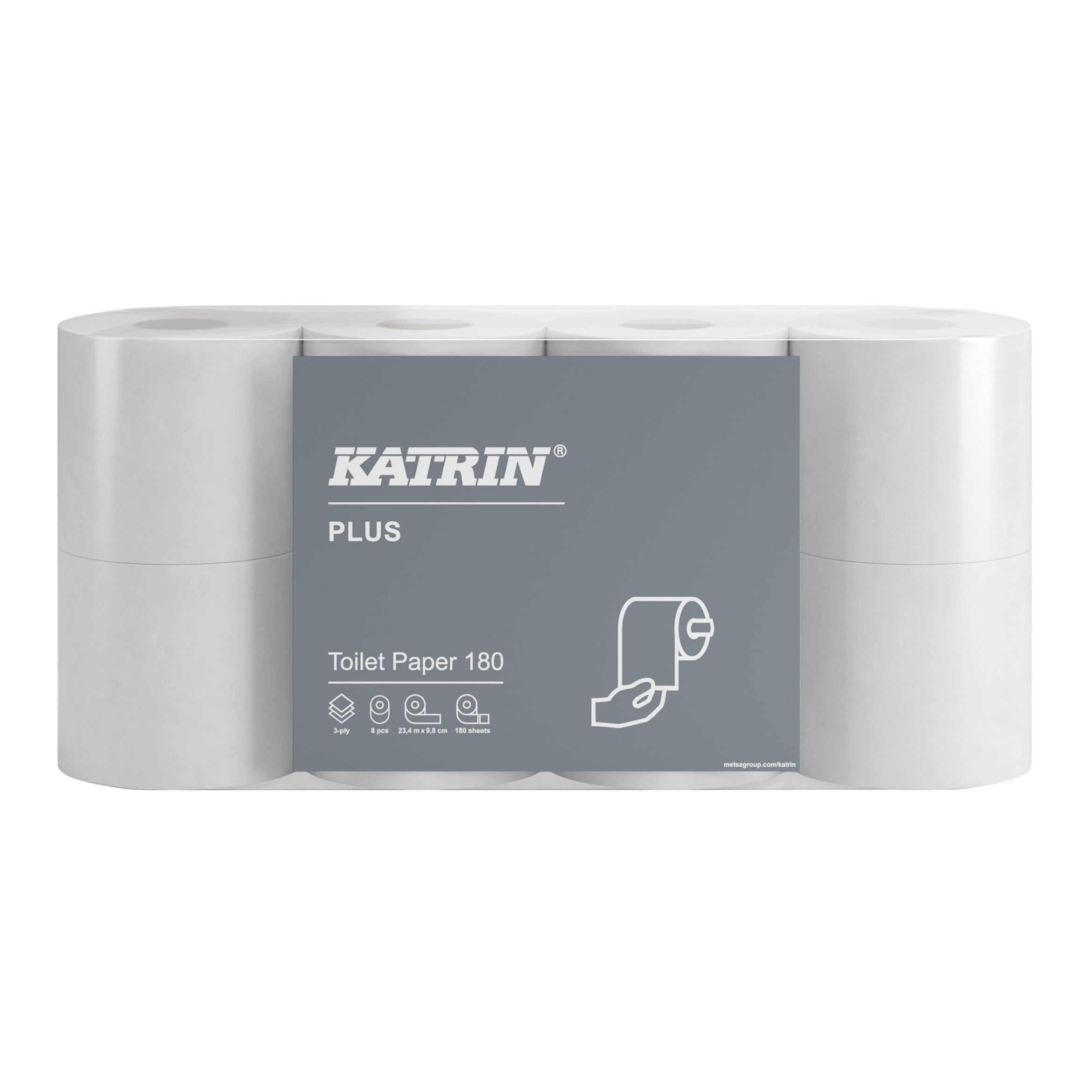 Katrin Plus Luxury Embossed Toilet Roll 180 Sheet, 3 ply