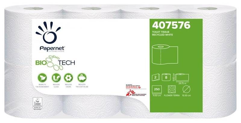 Bio Tech Superior 2 Ply Recycled Toilet Rolls - White