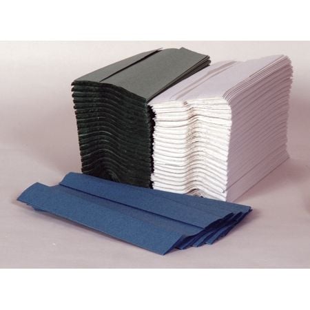 Jangro 1 Ply C-Fold Paper Hand Towels - Blue
