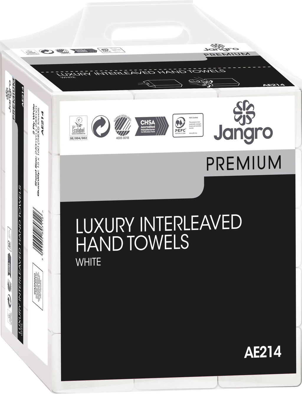 Jangro Premium 2 Ply Luxury Interleaved Hand Towels - White