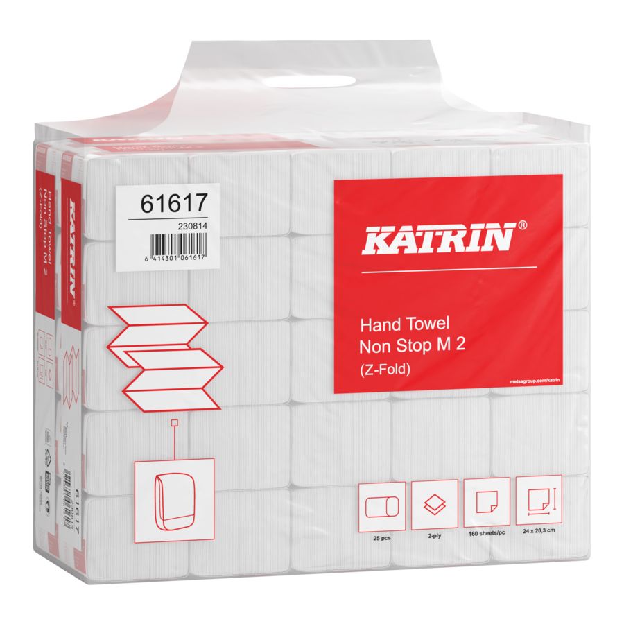 Katrin 2 Ply Z-Fold Paper Towels - M 2 - White