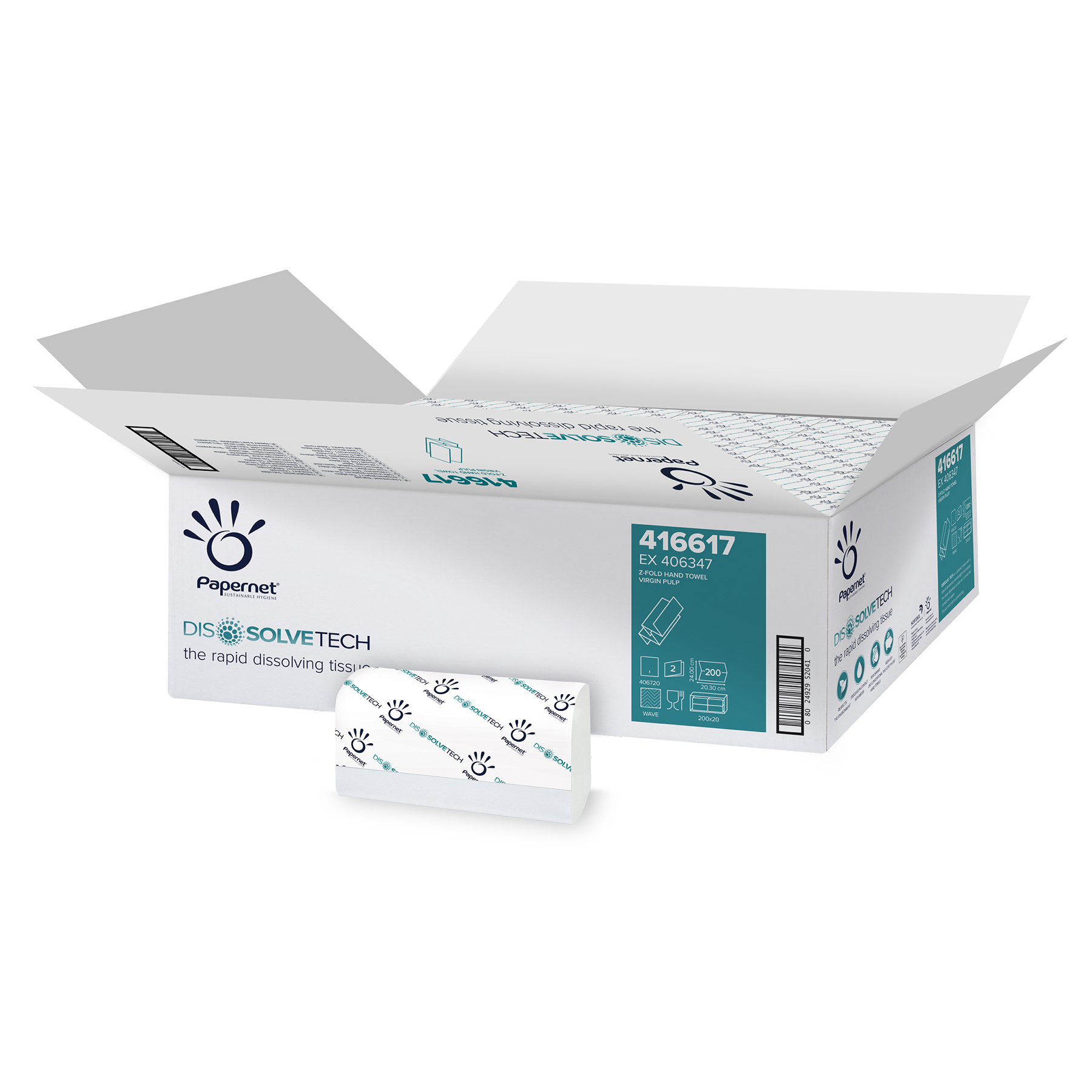 Dissolve Tech Special 2 Ply Z-Fold Hand Towels - White