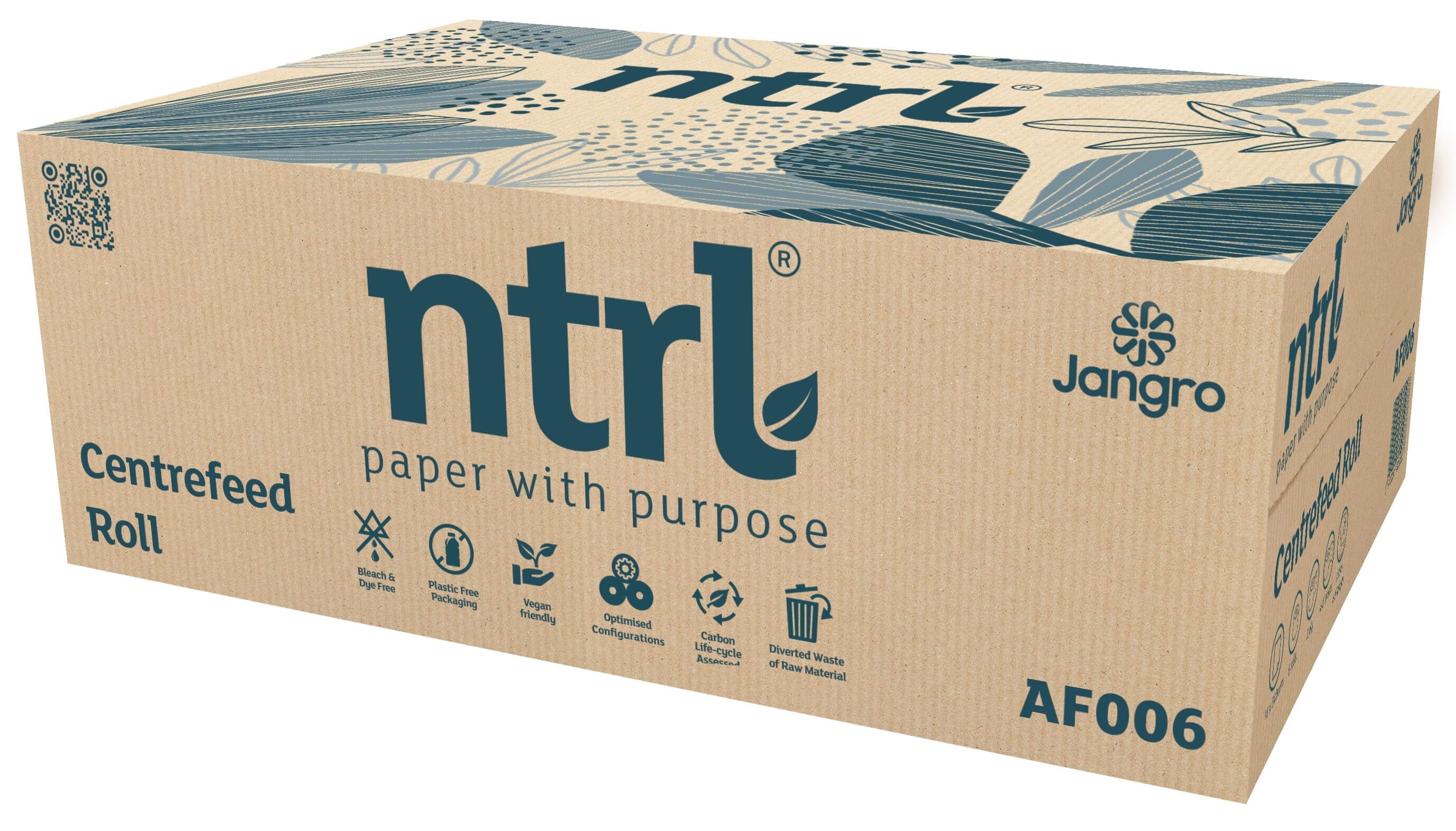 Jangro ntrl Centrefeed Wiper Roll 150M, 2 ply
