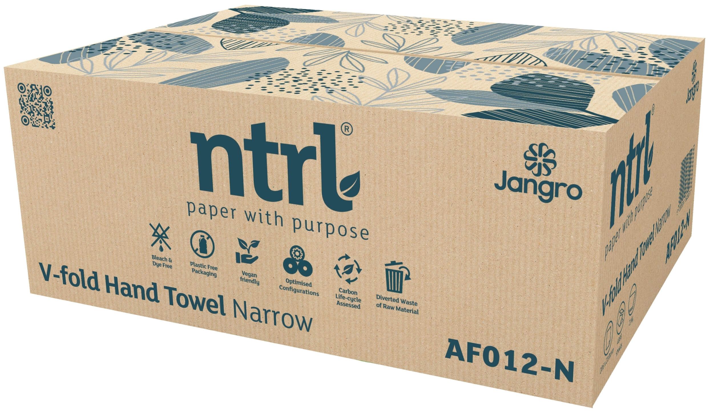 Jangro ntrl V-Fold Hand Towel Narrow, 2 ply