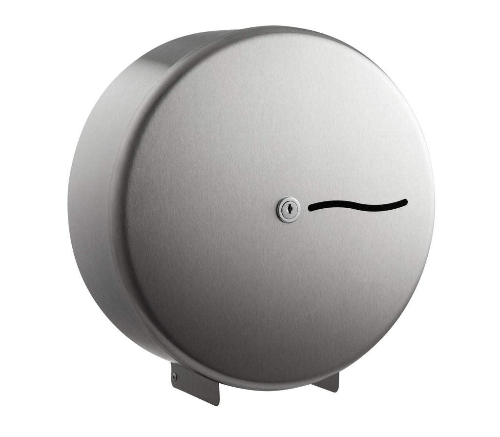 Stainless Steel Midi Jumbo Toilet Roll Dispenser - 7.6cm