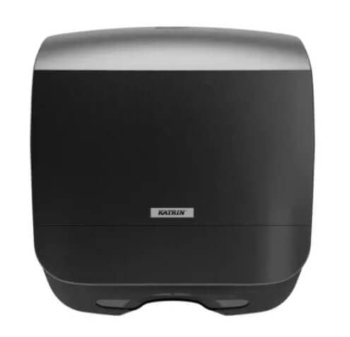 Katrin Plastic Dispenser Small For Folded Paper Hand Towels, Black