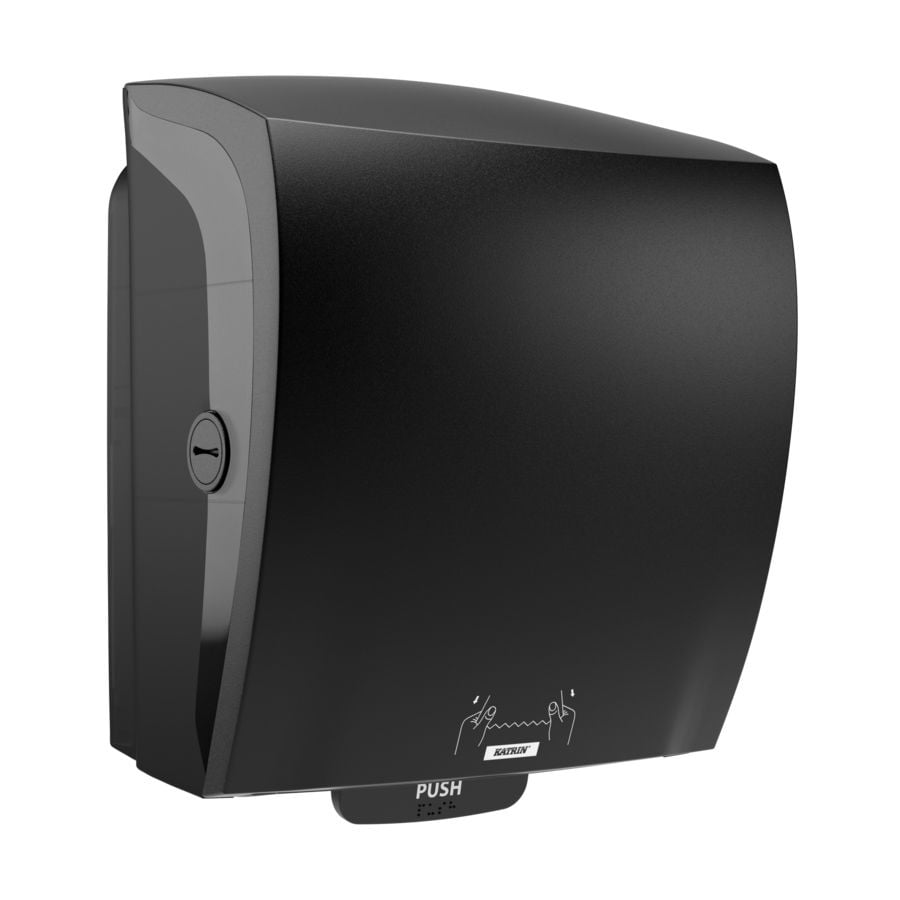 Katrin Plastic Paper Towel Roll Dispenser - Black