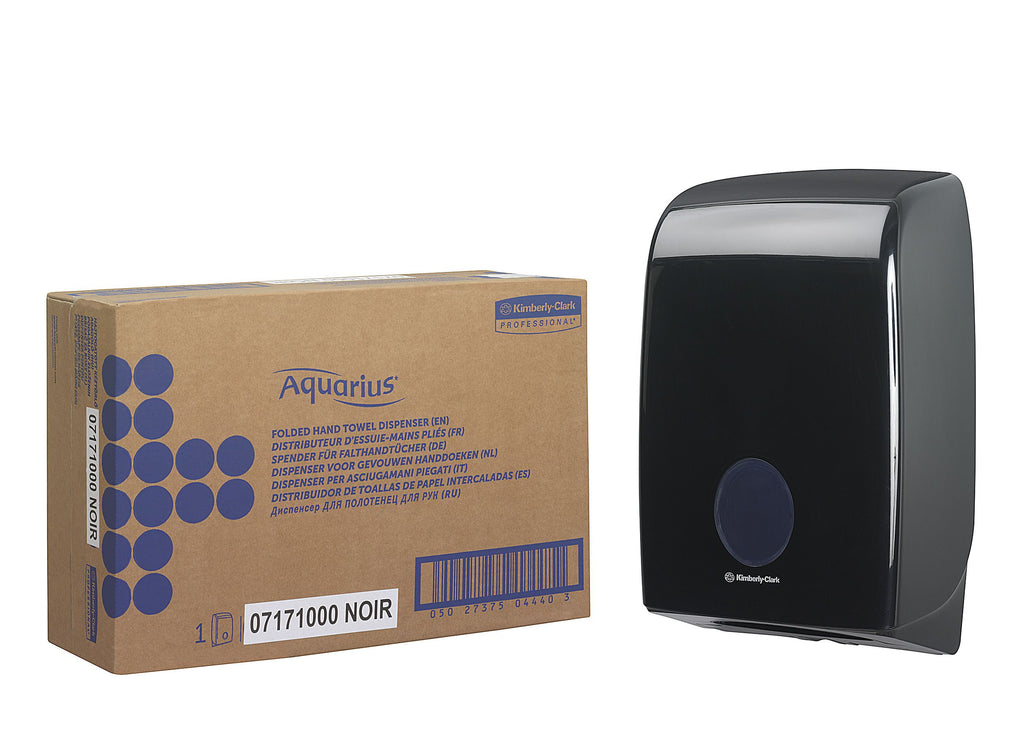Aquarius Folded Hand Towel Dispenser Black