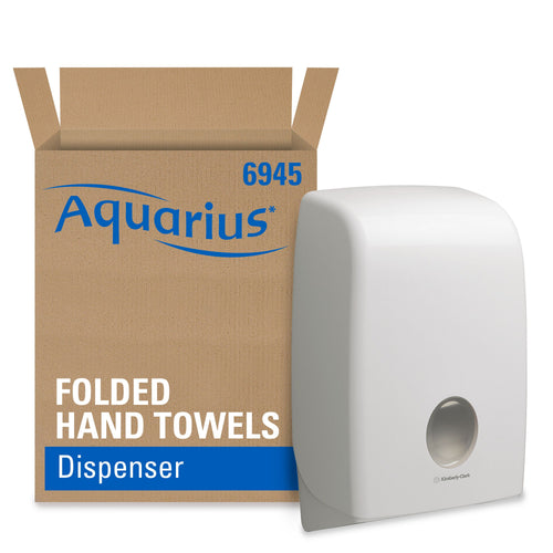 Aquarius Folded Hand Towel Dispenser White