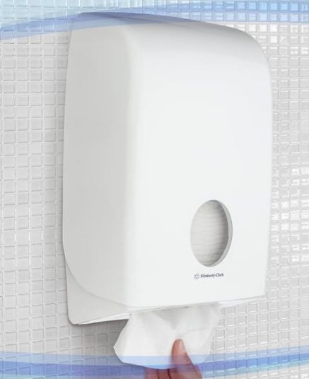 Aquarius Folded Hand Towel Dispenser White