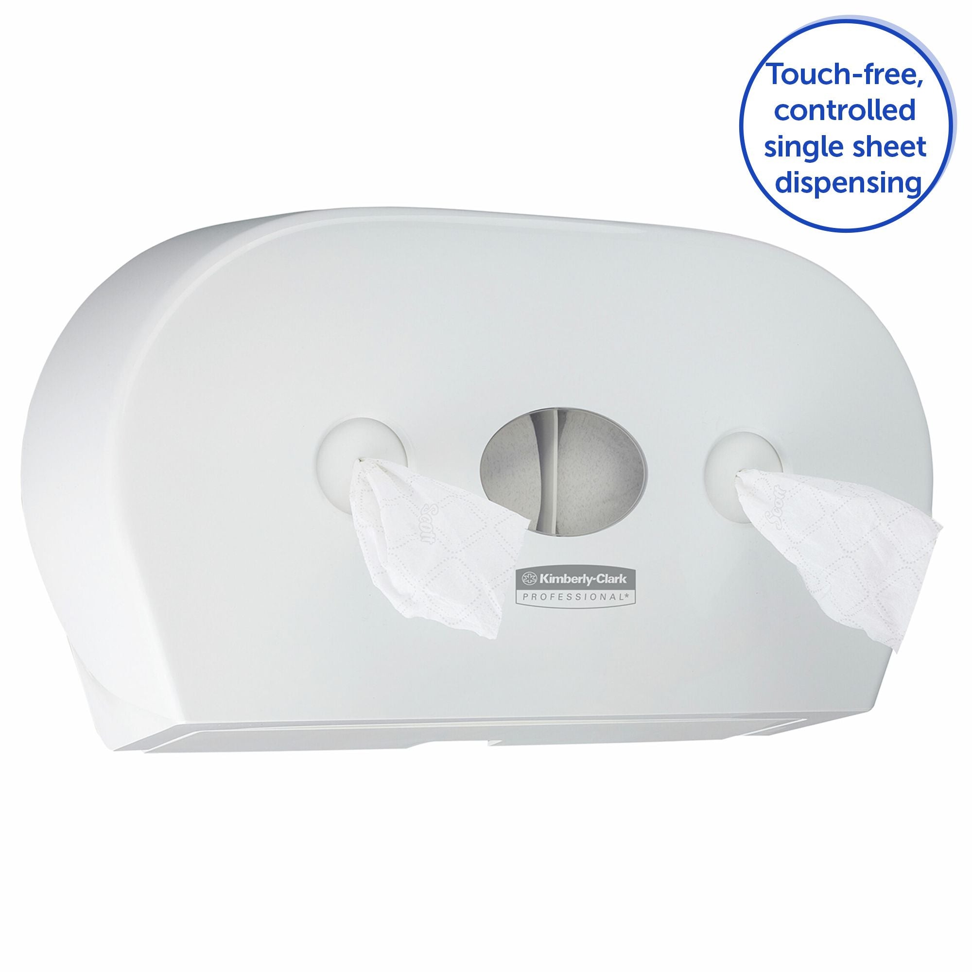 Aquarius™ Mini Twin Roll Centrefeed Toilet Paper Dispenser - White