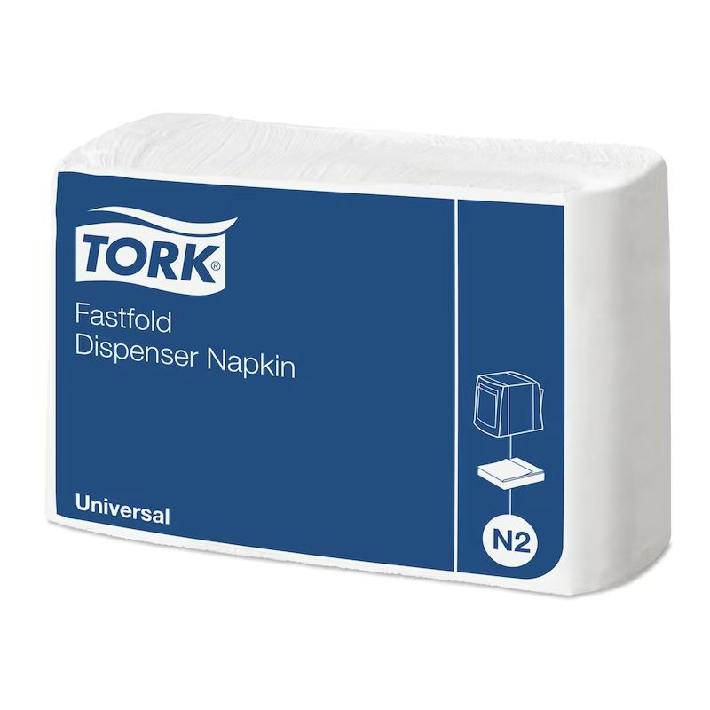 Tork Fastfold 1 Ply Tabletop Dispenser Napkins - White