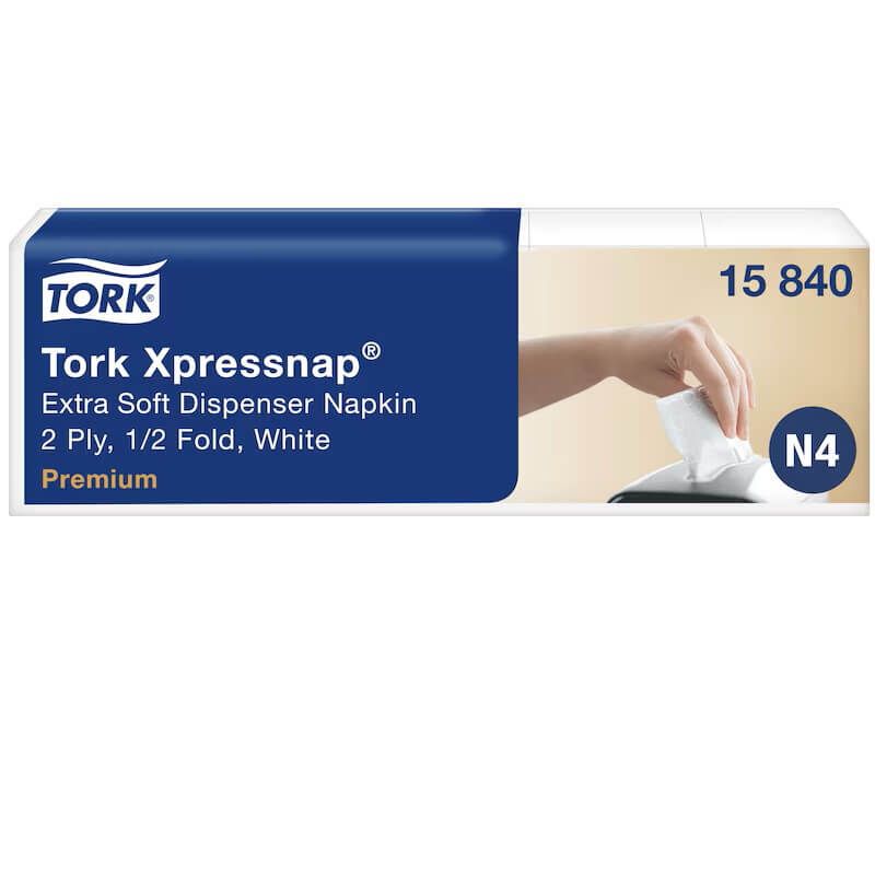 Tork Xpressnap® 2 Ply Extra Soft Tabletop Dispenser Napkins - White