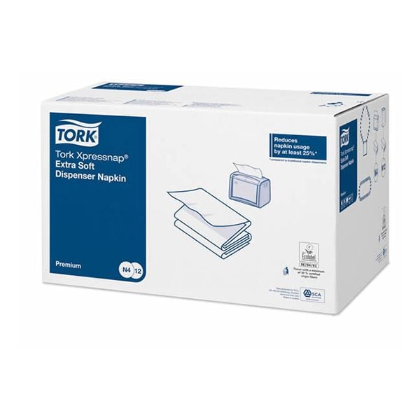 Tork Xpressnap® 2 Ply Extra Soft Tabletop Dispenser Napkins - White