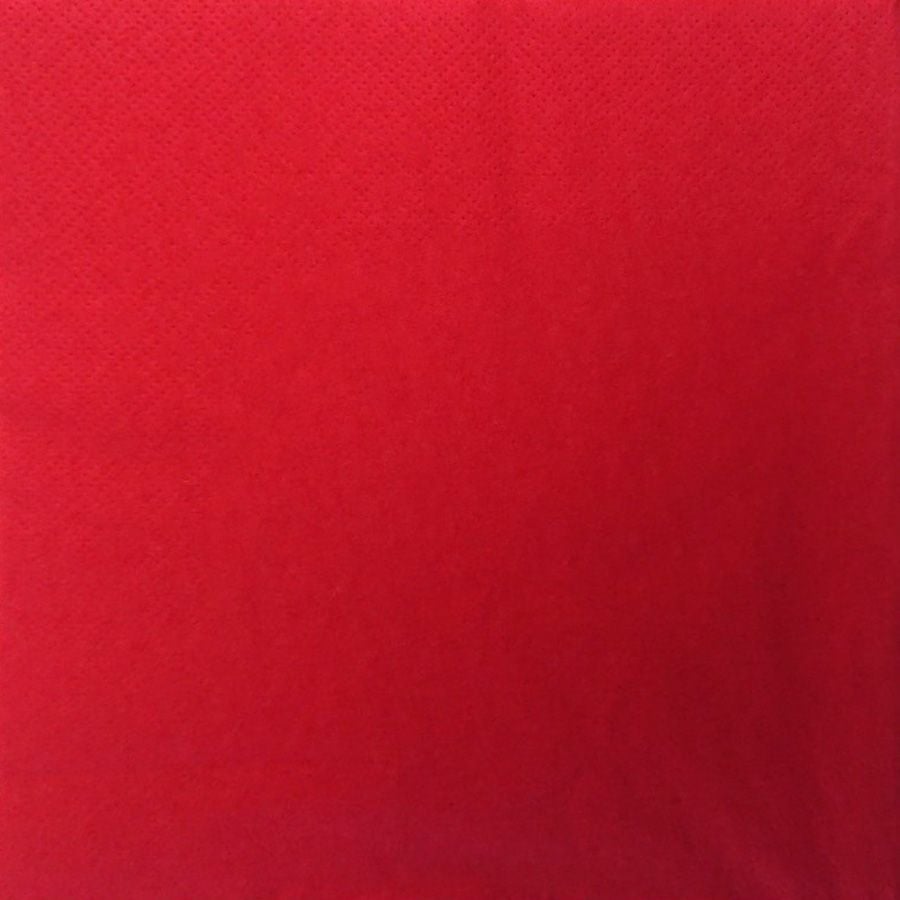 Dinner 3 Ply Napkins - 4 Fold - Red