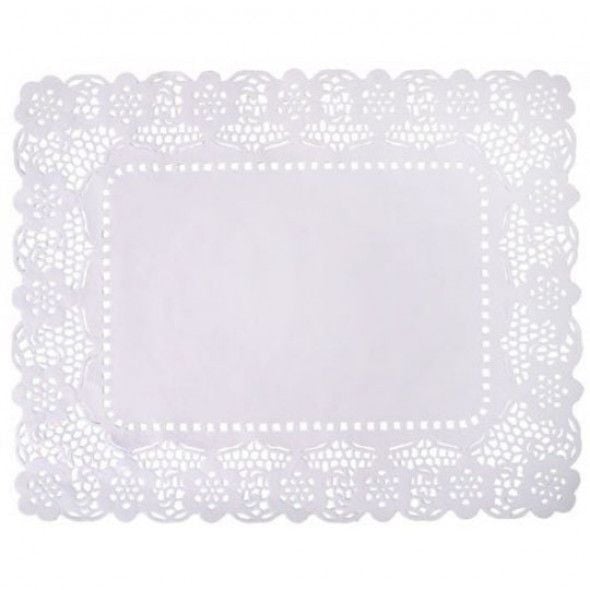 Paper Lace Tray - 47cm x 32cm - White