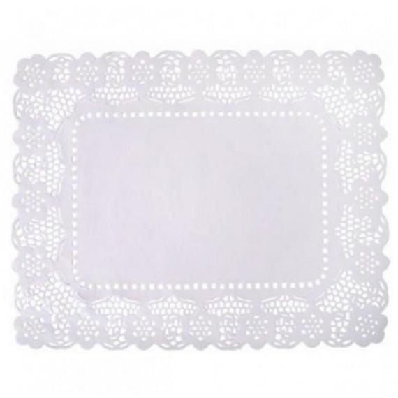 Paper Lace Tray - 35.5cm x 25.5cm - White