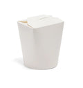 16oz Round White Food Pail