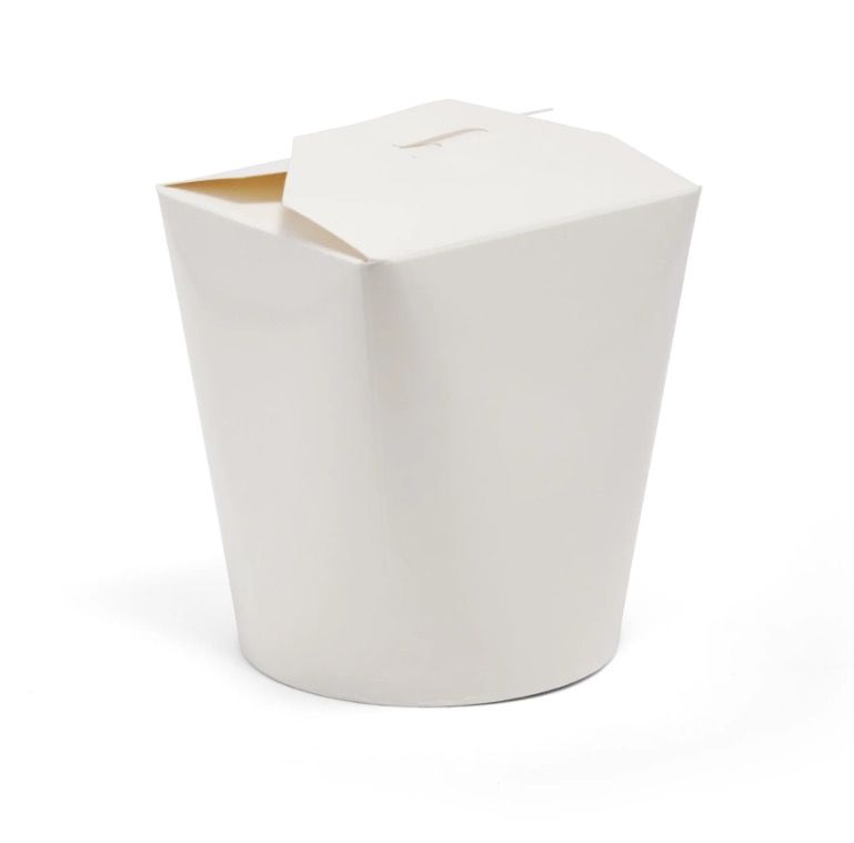 32oz Round White Food Pail