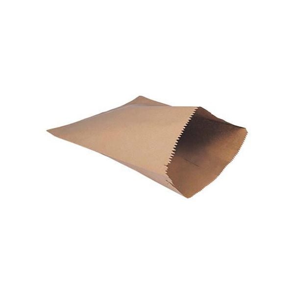 Flat Paper Strung Bags - 12.5" - Brown