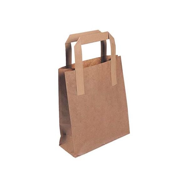 Kraft Paper Carrier Bags - Small - Brown