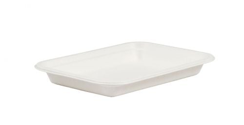 Bagasse Chip Tray - 7" - White