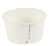 Biodegradable Soup Container - 16oz - White