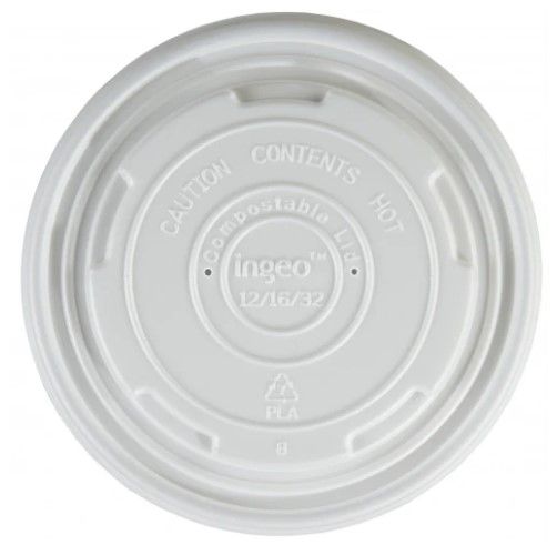 Large Biodegradable Soup Container Lid 12-16 oz