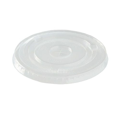 PLA Smoothie Flat Straw Slot Lid - Clear