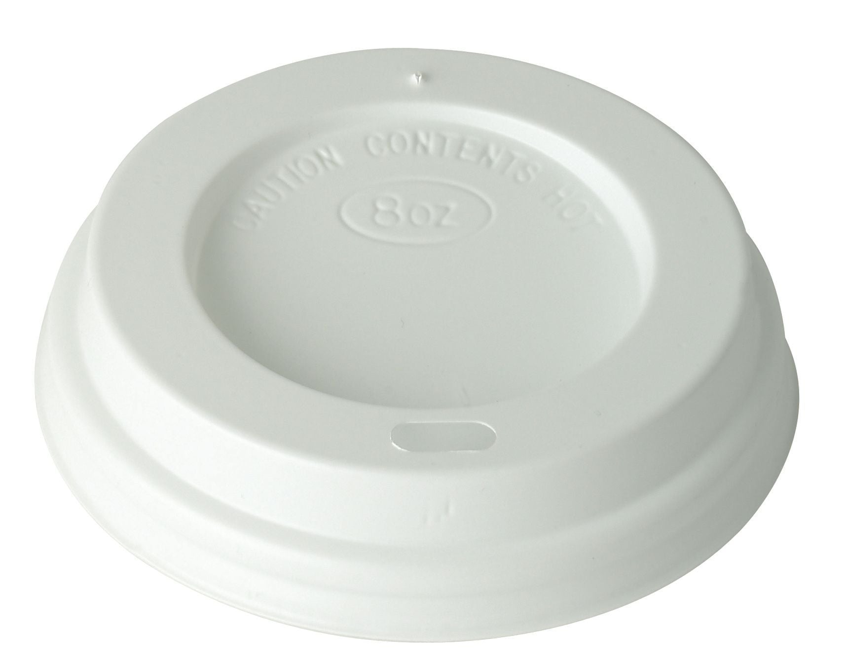 Sip-Thru Lid - 12oz Prism / 8oz Ripple - White