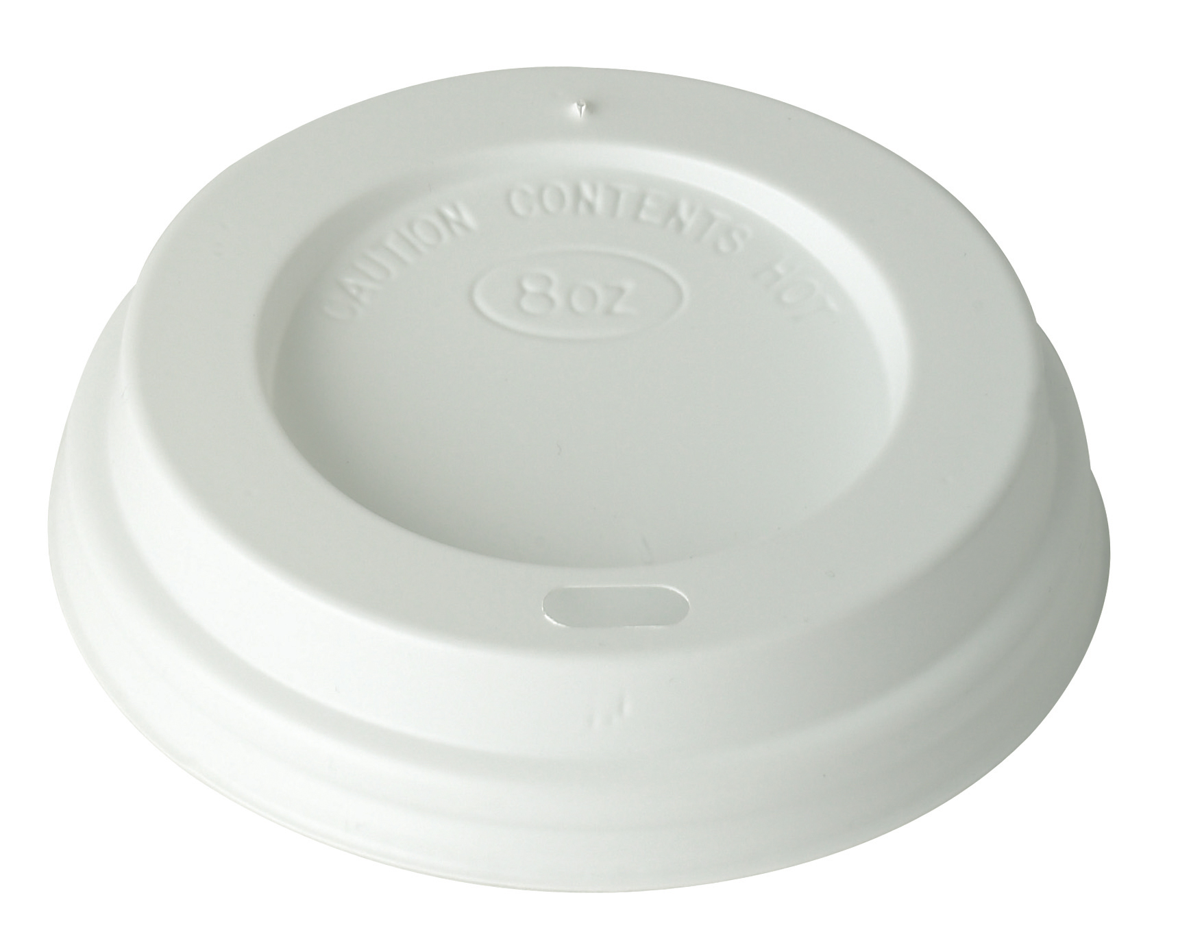 Sip-Thru Lid - 12oz Prism / 8oz Ripple - White