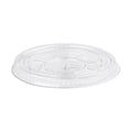 Disposable rPET Flat Straw Slot Lid - Clear