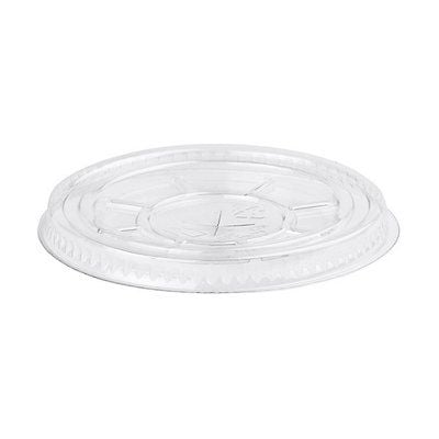 Disposable rRET Flat Straw Slot Lid - 20oz to 22oz - Clear