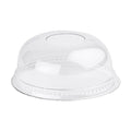 Disposable rRET Domed Straw Hole Lid - 20oz to 22oz - Clear