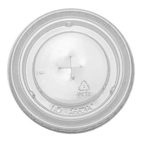 100% r-PET Flat X-Cut Hole Lid - 93mm