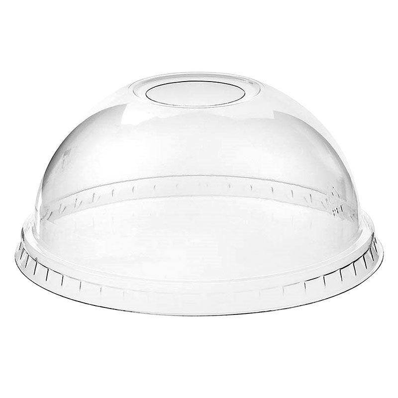 100% r-PET Dome Holed Lid - 93mm