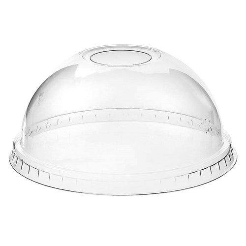 100% r-PET Dome Holed Lid - 93mm