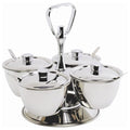 GenWare Stainless Steel Revolving Relish Server - 4 Way