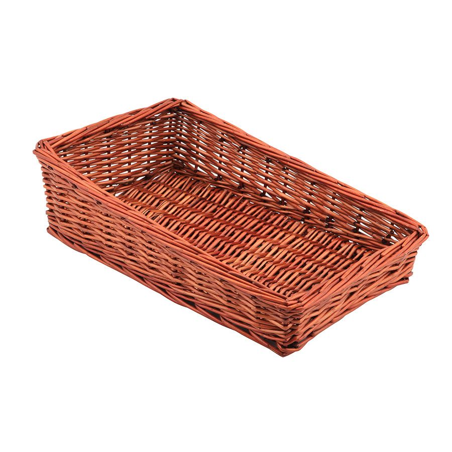 Wicker Display Basket - 40cm x 25cm x 12cm - Dark