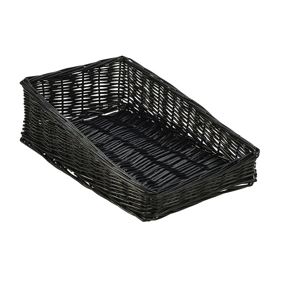 Wicker Display Basket - 40cm x 25cm x 12cm - Black