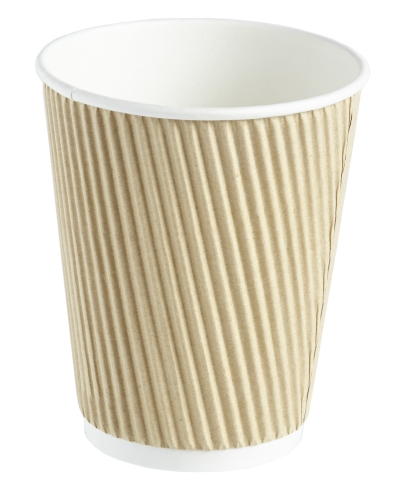Kraft Ripple Wrap Hot Drink Cups - 12oz