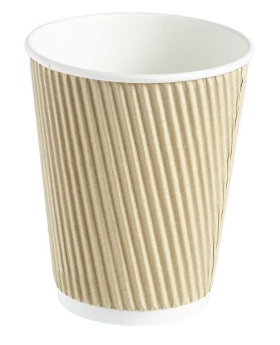 Kraft Ripple Wrap Hot Drink Cups - 12oz