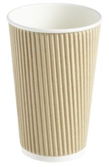 Kraft Ripple Wrap Hot Drink Cups - 16oz