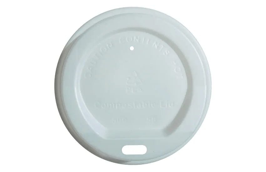 Edenware PLA Sip-Through Coffee Cup Lid - 10oz to 20oz - White
