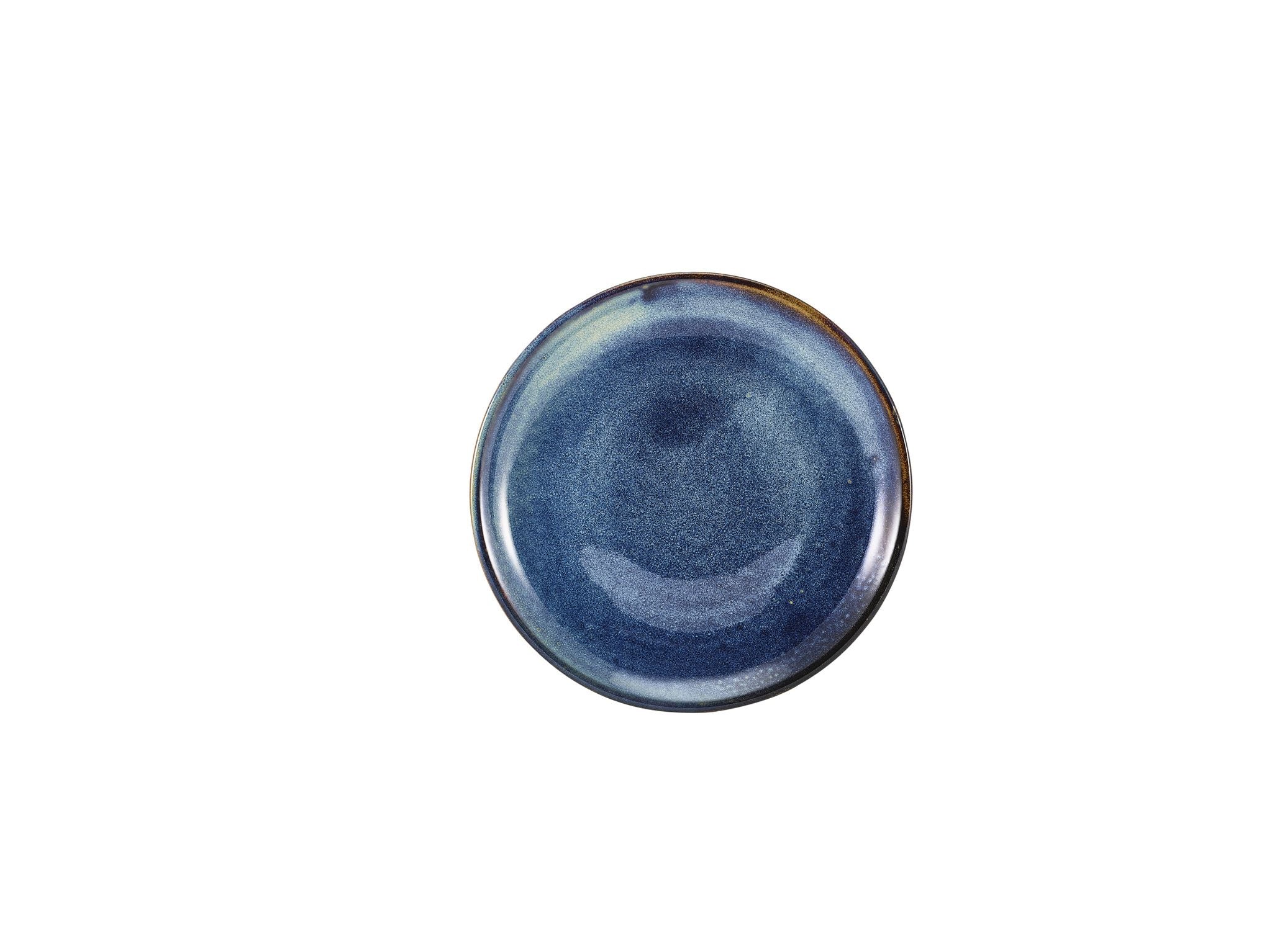 GenWare Terra Porcelain Coupe Plates - 19cm - Aqua Blue