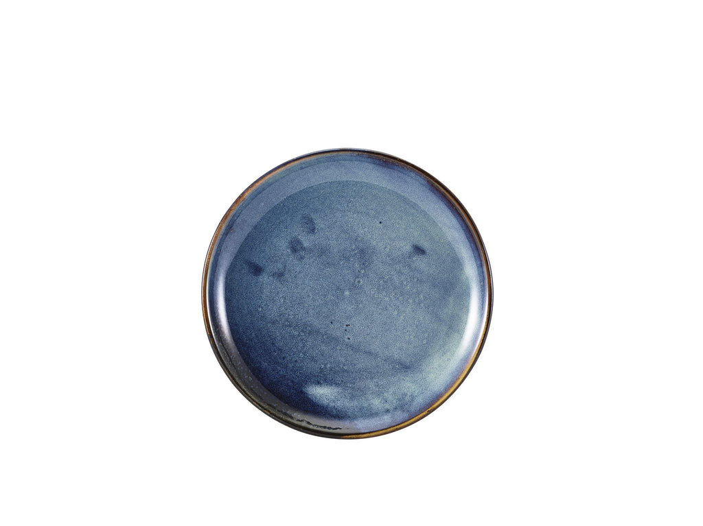 GenWare Terra Porcelain Coupe Plates - 24cm - Aqua Blue