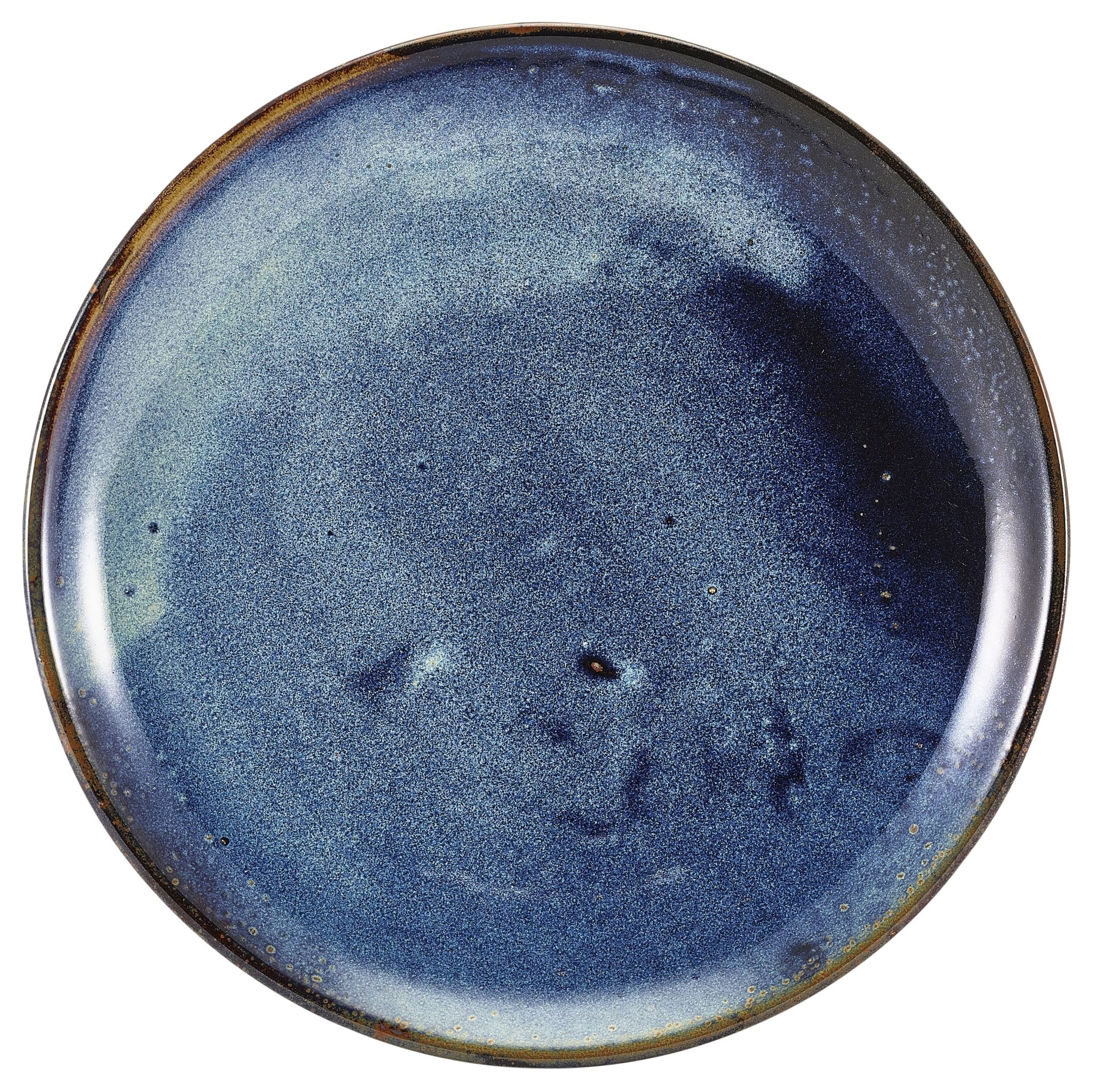 GenWare Terra Porcelain Coupe Plates - 30.5cm - Aqua Blue