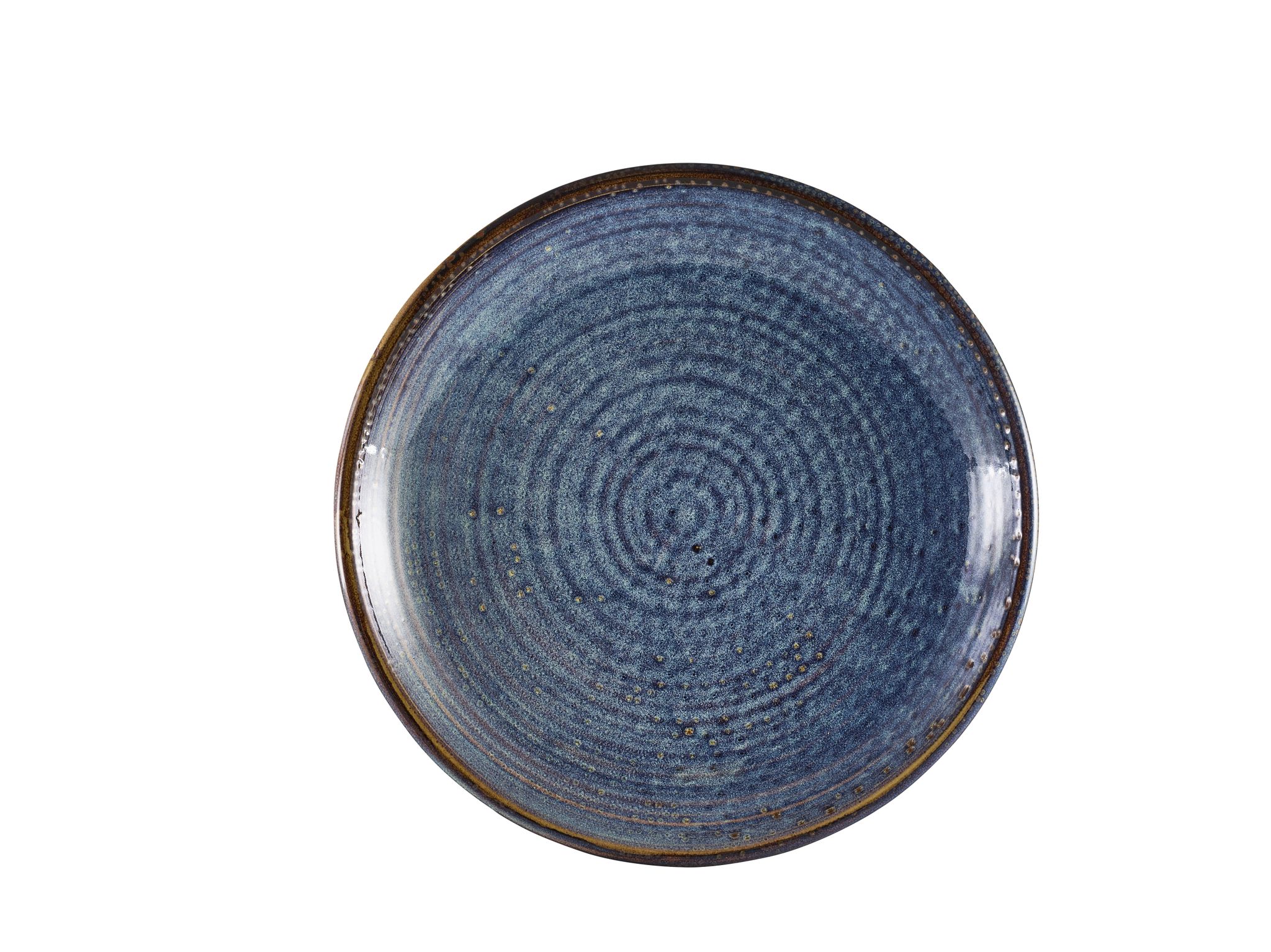 GenWare Terra Porcelain Deep Coupe Plates - 25cm - Aqua Blue